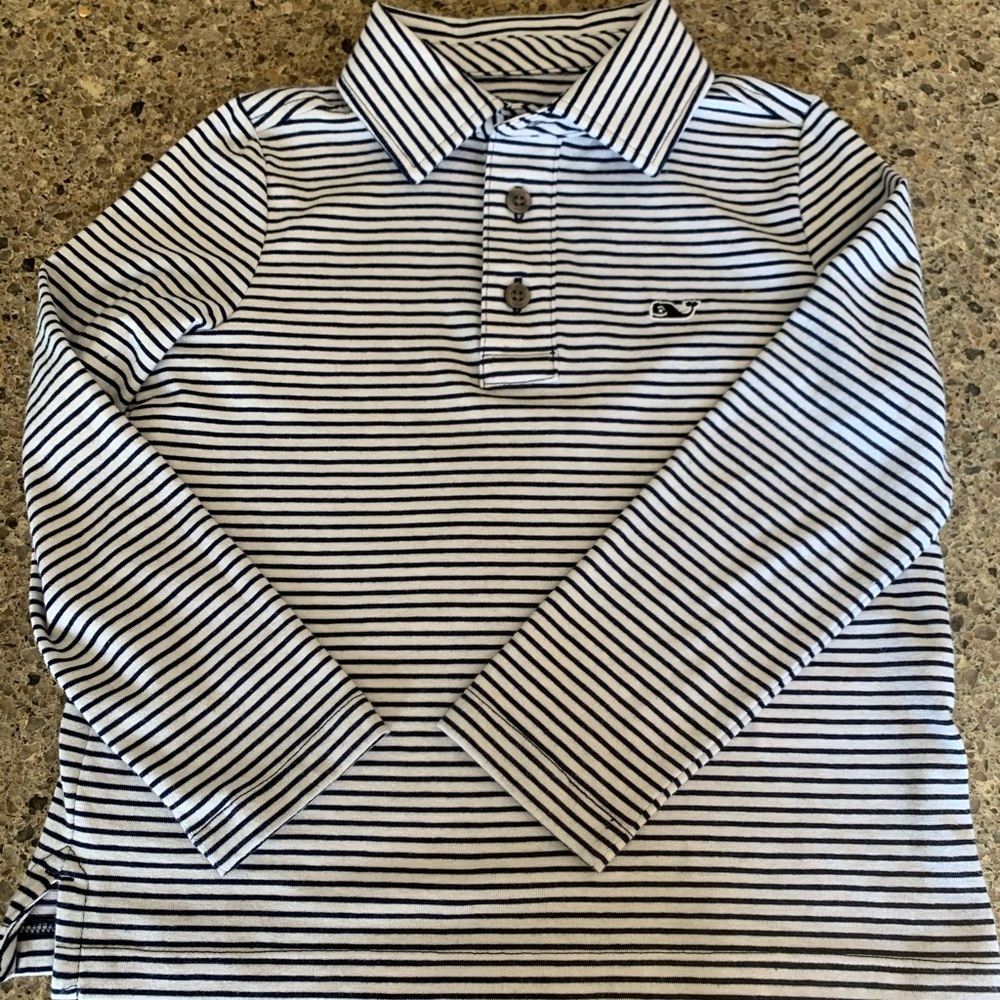 Vineyard Vines Long sleeve striped polo, boys 4T